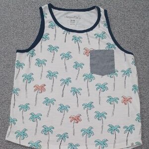 Sovereign Code Palm Tree Tank Top - White and Blue